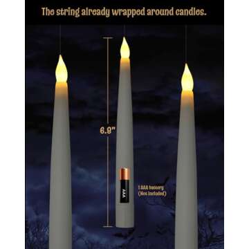 Bomivix 20pcs Christmas Decorations Flameless LED Floating Candles with Magic Wand Remote - Floating Hanging Home Decorations for a Spooky Atmosphere-Perfect for Festive Home Display