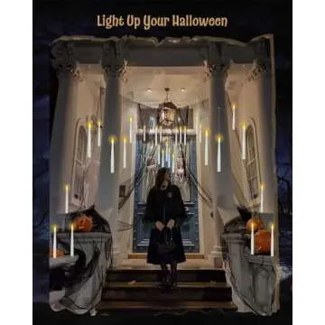 Bomivix 20pcs Christmas Decorations Flameless LED Floating Candles with Magic Wand Remote - Floating Hanging Home Decorations for a Spooky Atmosphere-Perfect for Festive Home Display