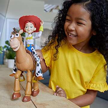 Disney and Pixar Toy Story Jessie and Bullseye 2-Pack Character Figures in True to Movie Scale, Posable with Signature Expressions for Storytelling and Adventure Play, Child's Gift Ages 3 and Up