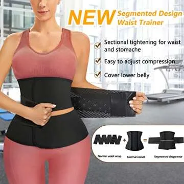 AOSBOEI Waist Trainer for Women Workout Waist Cincher Trimmer Underbust Corset Tummy Control Hourgla...