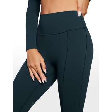 INGIA High Waist Mini Flared Leggings for Women 31" Bootcut Tummy Control Casual Lounge Yoga Pants Cove X-Small