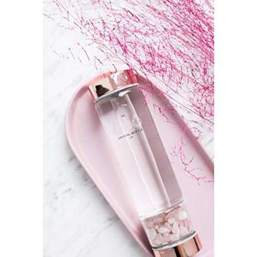 Crystal Elixir Glass Water Bottle for Healing and Wellness