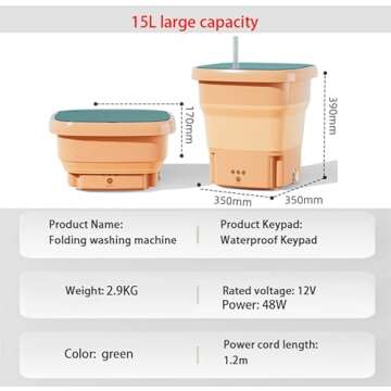 AMZTEMU Portable Mini Washing Machine for Underwear & Baby Clothes