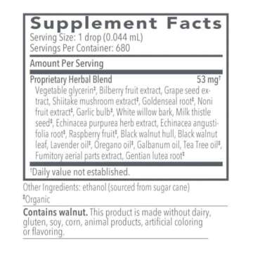 Biocidin Liquid Formula - Gut Cleanse Process & Immune Support Supplement - Supportive Biofilm Disruptor to Promote Digestive Health & Microbial Balance - 18 Botanical & Essential Oil Blend (1 oz)