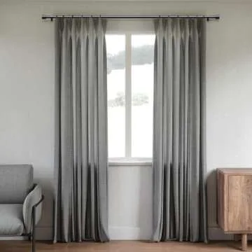 GEEBOBO Black Curtain Rods for Windows 72 to 144 Inch, 1 Inch Adjustable Heavy Duty Easy Install Curtain Rods Set for Outdoor, Patio, Farmhouse, Bedroom, Living Room (Black, 30"-150")