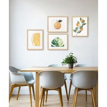 SUMGAR 11x14 Picture Frame with Mat Display Pictures, Natural Oak Wood 8x10 Photo Frame Simple for T...