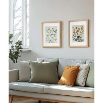 SUMGAR 11x14 Picture Frame with Mat Display Pictures, Natural Oak Wood 8x10 Photo Frame Simple for Tabletop Desk Gallery Wall Mounted Display Set of 2 for Christmas Wedding Family