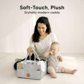 KeaBabies Diaper Caddy Organizer - Baby Organizer for Nursery, Car Storage Organizer, Baby Gift Bask...