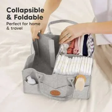 Premium KeaBabies Diaper Caddy Organizer for Baby Essentials