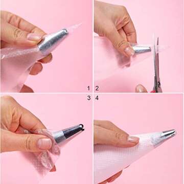 LoveBB 500 Pcs Piping Bags Disposable 10.6 inch Thick Tipless Pastry Bags Icing Frosting Bags for Baking Cookies Cupcake Decorating Supplies