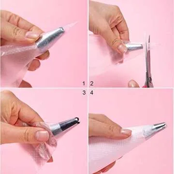 LoveBB 500 Pcs Piping Bags Disposable 10.6 inch Thick Tipless Pastry Bags Icing Frosting Bags for Baking Cookies Cupcake Decorating Supplies