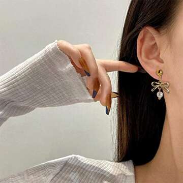 FASHEWELRY 20Pcs Alloy Bowknot Charms Links Light Gold Bow Connector Pendants Jewelry Connectors with Double Loops for DIY Earrings Necklaces Bracelets