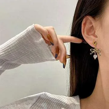 FASHEWELRY 20Pcs Alloy Bowknot Charms Links Light Gold Bow Connector Pendants Jewelry Connectors with Double Loops for DIY Earrings Necklaces Bracelets