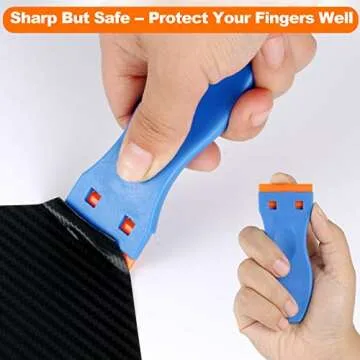 KUSUFEFI Plastic Blade Scraper Tool Set with 60 Blades