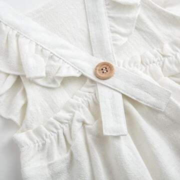 Simplee kids Baby Girls Handmade Solid Color Romper for Spring Newborn Infant Baby Outfit Jumpsuit Bodysuit