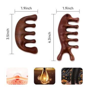 CKCLGTDM Wooden Scalp Massage Combs for Relaxation