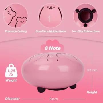 JINBAITAI Bear Steel Tongue Drum for Kids and Adults