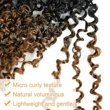 Aksice 8 Inch Yanky Twist Crochet Hair Pre-looped 8 Packs Yankee Twist Hair Brown Senegalese Twists Crochet Hair with Curly Ends Synthetic Crochet Braids (OT30)