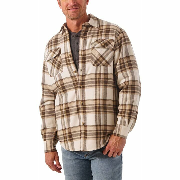 Wrangler Long Sleeve Sherpa Lined Shirt Jacket
