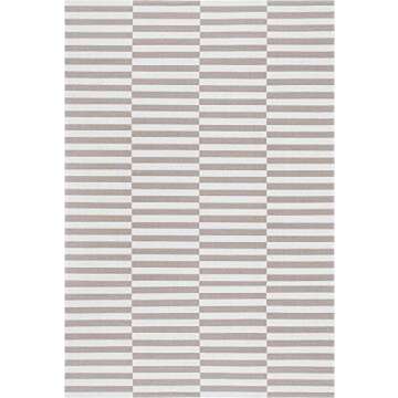 Rugs.com Georgia Collection Rug – 5' x 8' Taupe Flatweave Rug Perfect for Living Rooms, Large Dini...