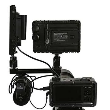 6 Inch Cold Shoe Extension Bracket - Dual Sided Camera Flash Mount with 1/4"-20 Flashner Adapter by Cam Caddie - Black