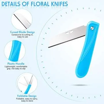 Colorful 12-Piece Foldable Pruning Knives Set for Garden