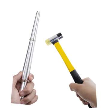 Meowoo Ring Sizer - Solid Ring Mandrel and 27 Pc Gauge Set for Accurate Measuring and Repairs