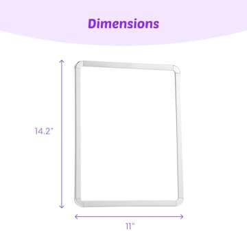 Magnetic Small White Board Dry Erase 11’’x14’’ - Mini Dry Erase Board Magnetic with 6 Markers, Personal Whiteboard Magnetic for Refrigerator Wall, White Boards, Small Magnetic Whiteboard for Fridge