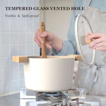 imarku Pots and Pans Set Non Stick, 10 Pcs Granite Cookware Set, Removable Handle Pots and Pans, PFOA Free, Oven Safe, Cream, Valentines Day Gifts, Birthday Gifts for Women Men