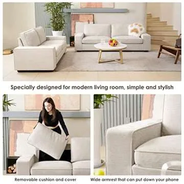 Comfortable COOSLEEP Modern Sofa for Stylish Living Rooms