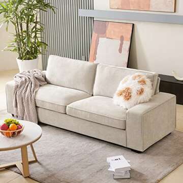 Comfortable COOSLEEP Modern Sofa for Stylish Living Rooms