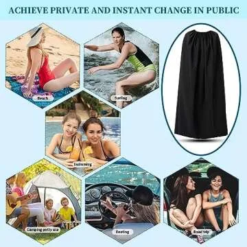 SMEKLYN Portable Changing Room Changing Tent for Dancer Instant Dressing Cover Ups Privacy Shelters for Beach Car Boating Taking Photo, 4.59ft Length