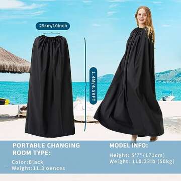 SMEKLYN Portable Changing Room Changing Tent for Dancer Instant Dressing Cover Ups Privacy Shelters for Beach Car Boating Taking Photo, 4.59ft Length