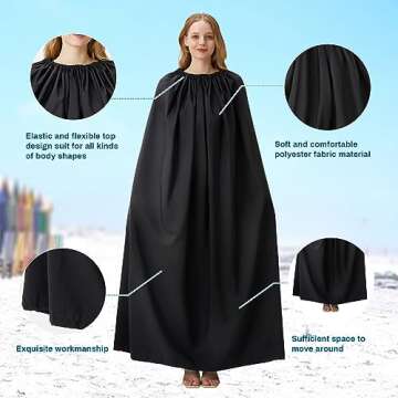 SMEKLYN Portable Changing Room Changing Tent for Dancer Instant Dressing Cover Ups Privacy Shelters for Beach Car Boating Taking Photo, 4.59ft Length