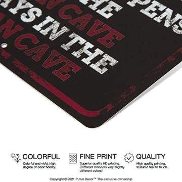 Putuo Decor Man Cave Metal Wall Sign for Home and Bars