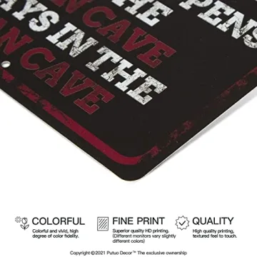 Putuo Decor Man Cave Metal Wall Sign for Home and Bars