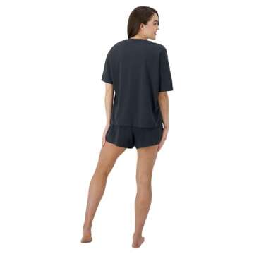 Hanes Women's Originals Supersoft Comfywear 2 Piece Lounge Boxy T-Shirt & Sleep Shorts Loungewear Se...