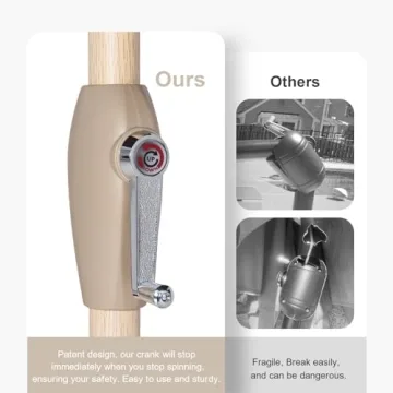 Tempera 9ft Stylish Patio Umbrella with Scalloped Fringe