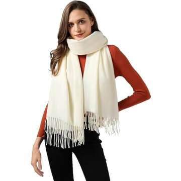 Womens Winter Scarf - Fashion Scarf Shawl with Cashmere Feel, Warm Soft Blanket Scarf Pashmina Shawl...