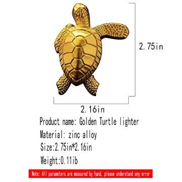 Meiegens Cool Butane Lighter Refillable Soft Flame,Novelty Pliers Shaped Tool Lighter (Golden Turtle...