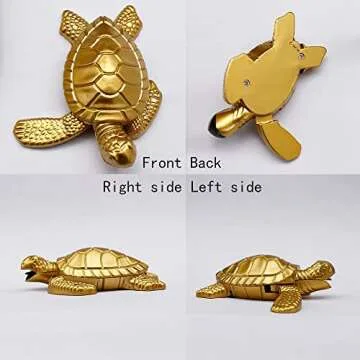 Meiegens Cool Butane Lighter Refillable Soft Flame,Novelty Pliers Shaped Tool Lighter (Golden Turtle)