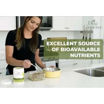 Dog Greens Superfood Multivitamin Powder - Dog Vitamins and Supplements, Organic Kelp, Spirulina, Sea Moss for Homemade Food, Kibble and Raw Meals, Energy, Immune, Joint & Skin Support for All Ages