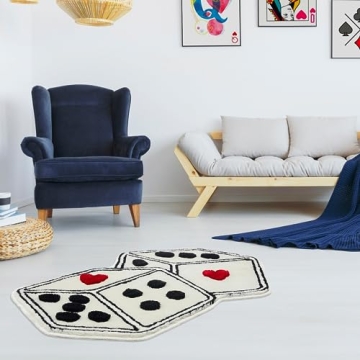 Beyond Deco Decorative Dice Tufted Rug for Cozy Spaces
