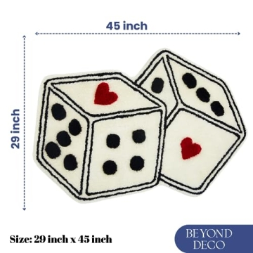 Beyond Deco Decorative Dice Tufted Rug for Cozy Spaces
