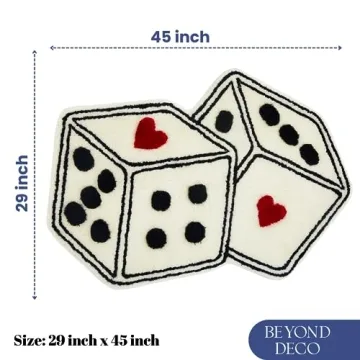 Beyond Deco Decorative Dice Tufted Rug for Cozy Spaces