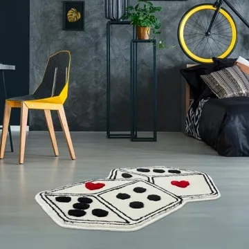 Beyond Deco Decorative Dice Tufted Rug for Cozy Spaces