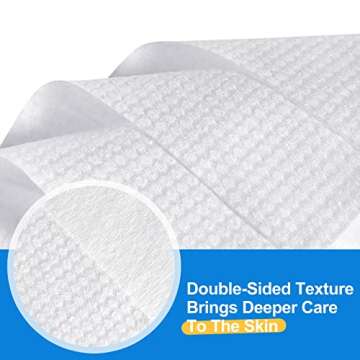 Winner Disposable Face Towels, 100% USA Cotton Daily Face Towelettes, Double-sided Makeup Remover Dr...