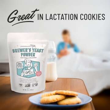 Legendairy Milk Brewer's Yeast Powder for Lactation Cookies (16oz) - Increase Breast Milk Supply - Debittered, Unflavored, Non-GMO & Gluten Free Lactation Supplement for Breastfeeding Support