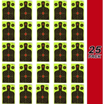 Highly Visible 12 x 18 Splatter Target Pack of 25 for Shooting