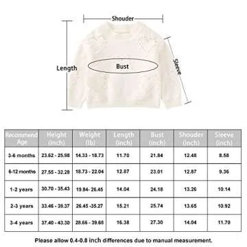 Cozy Toddler Girls Heart Knitted Sweater for 2-3 Years